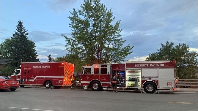 Images de l'incendie de la 123e Rue à Saint-Georges