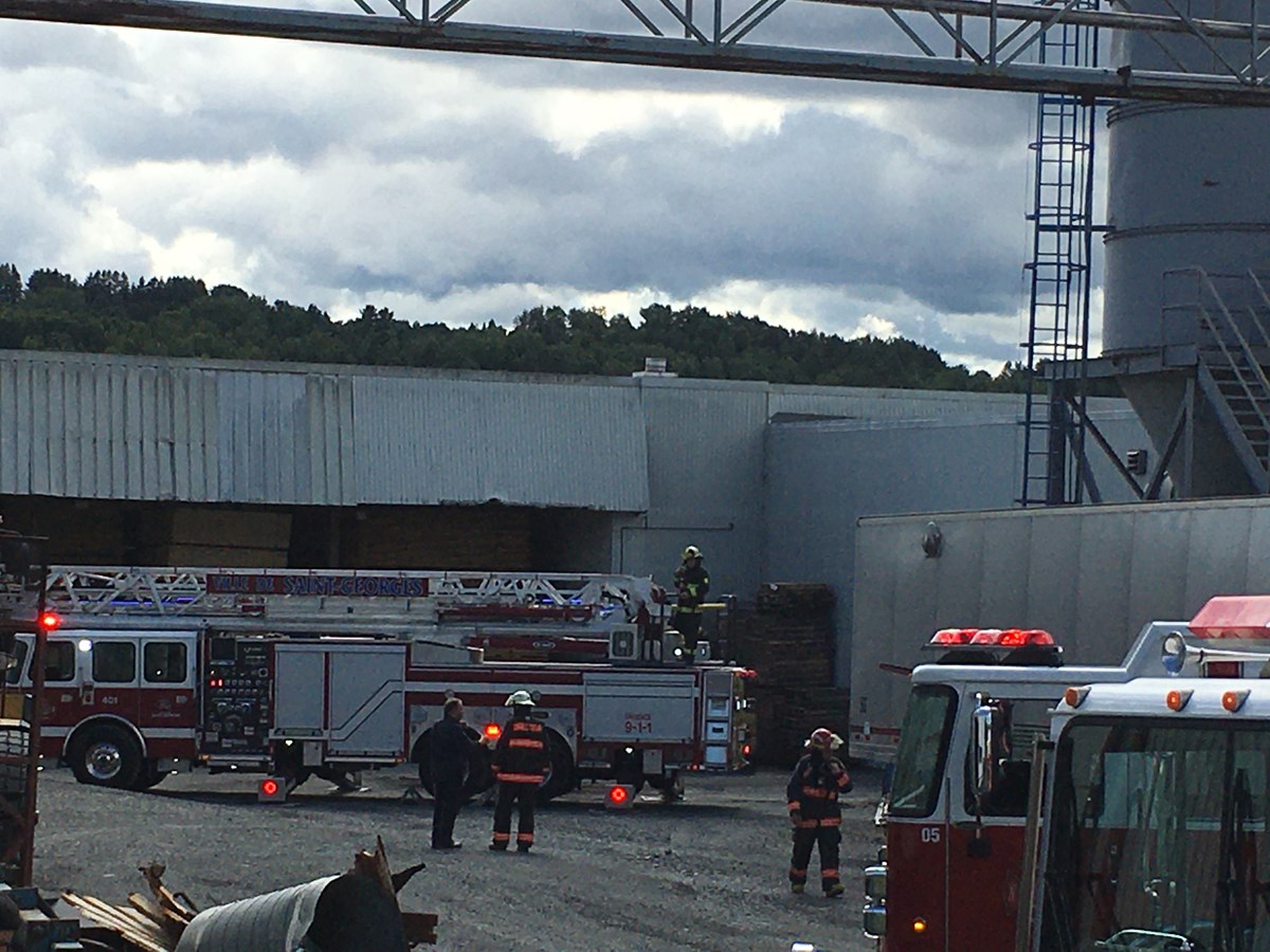 Feu de machinerie chez Produits Matra