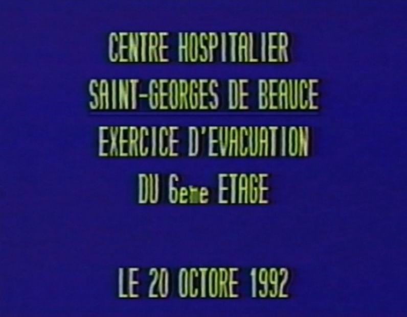 Normand DeLessard présente une pratique d'évacuation du CRHB en 1992