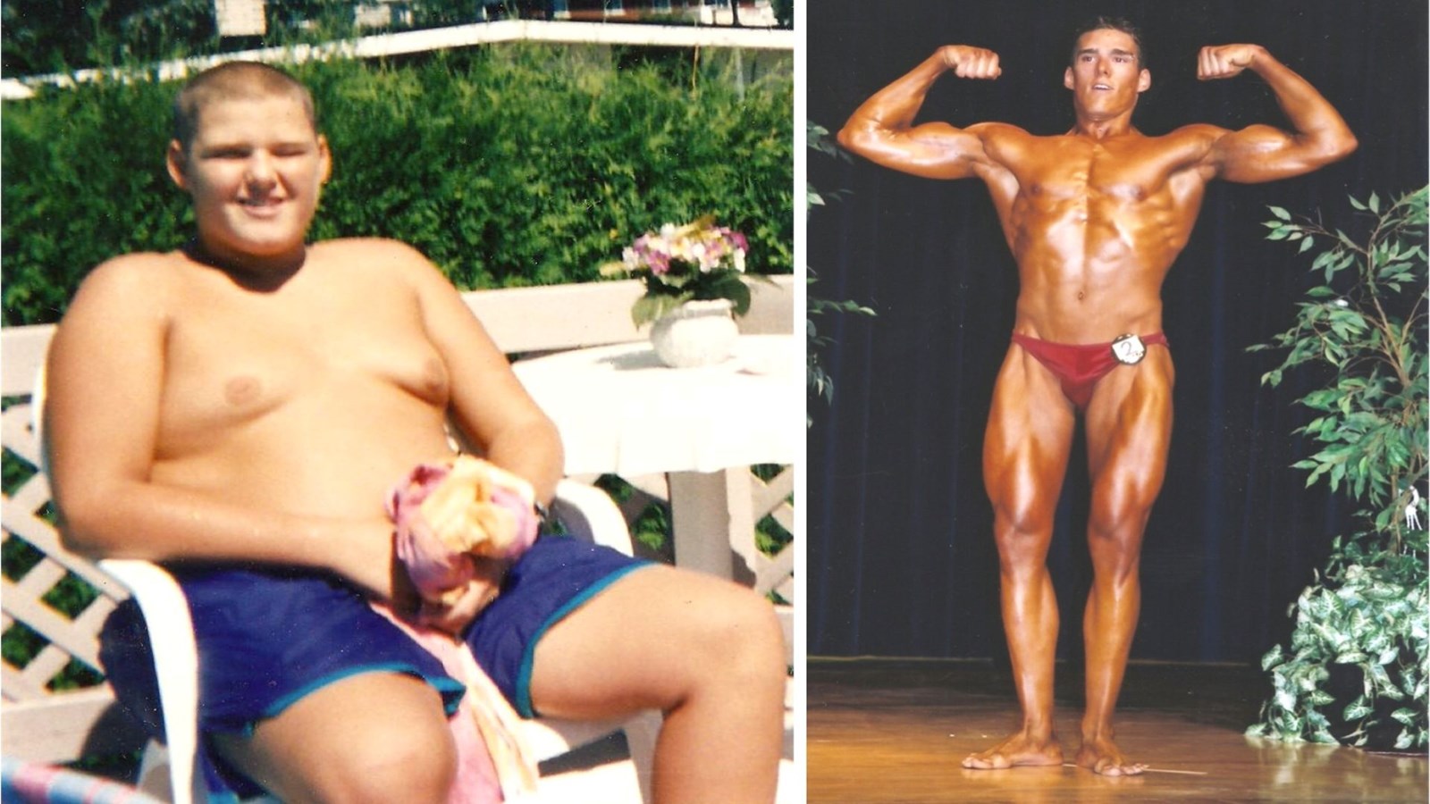 Jean Pierre Lessard enfant puis culturiste