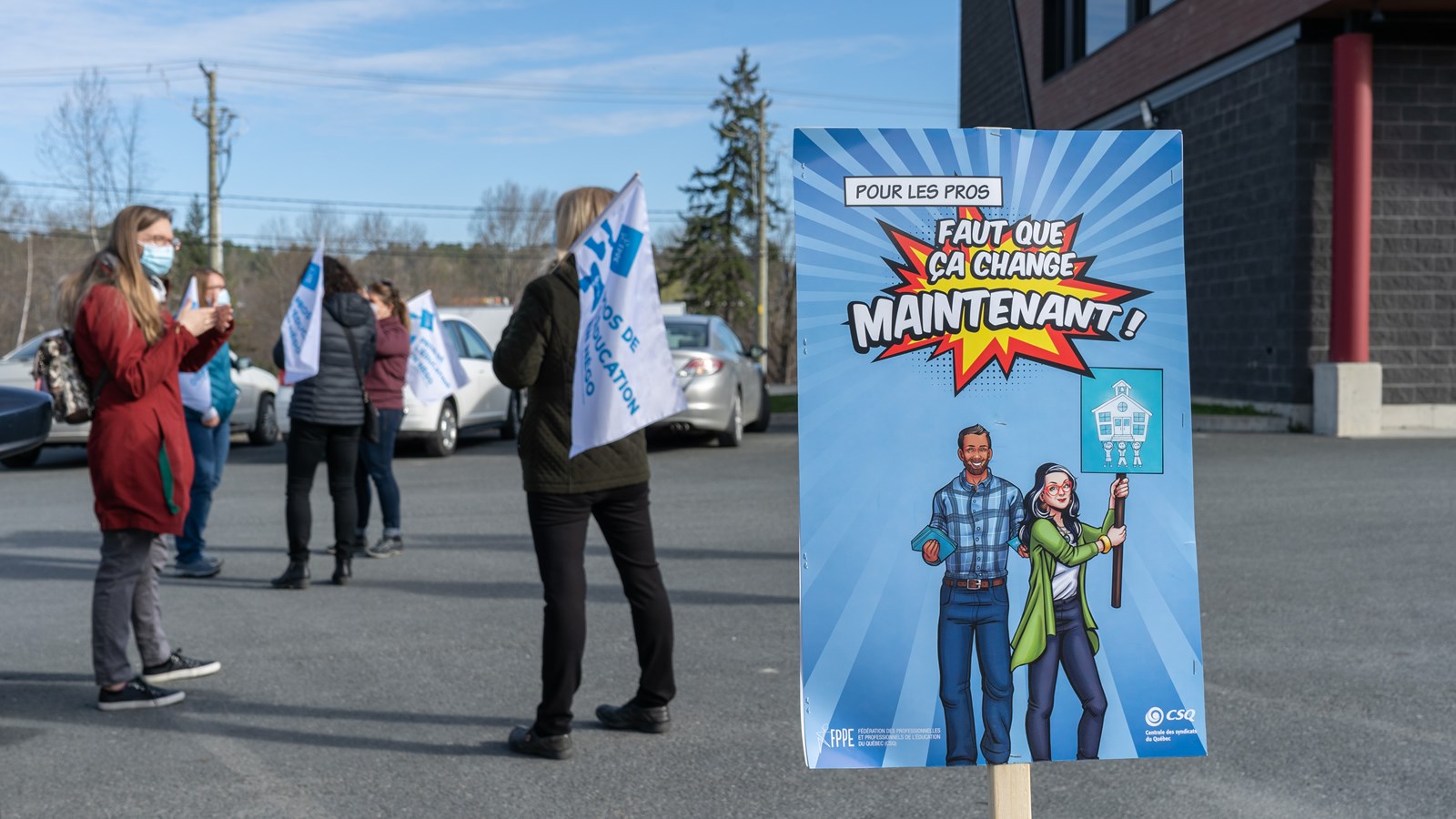 Les professionnels de l'éducation manifestent à Saint-Georges