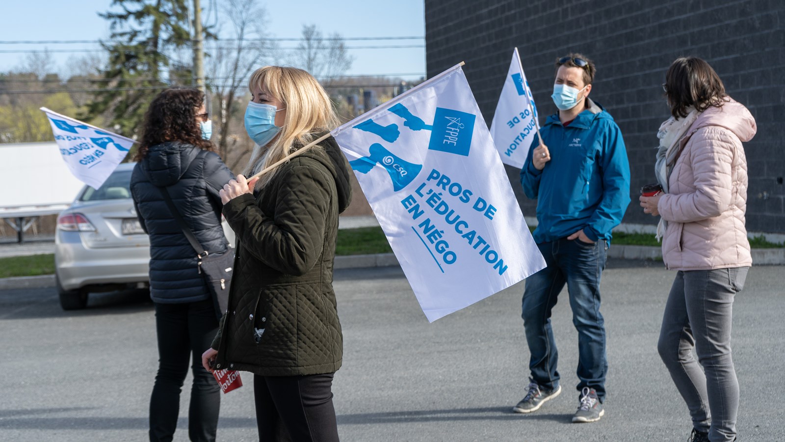 Les professionnels de l'éducation manifestent à Saint-Georges