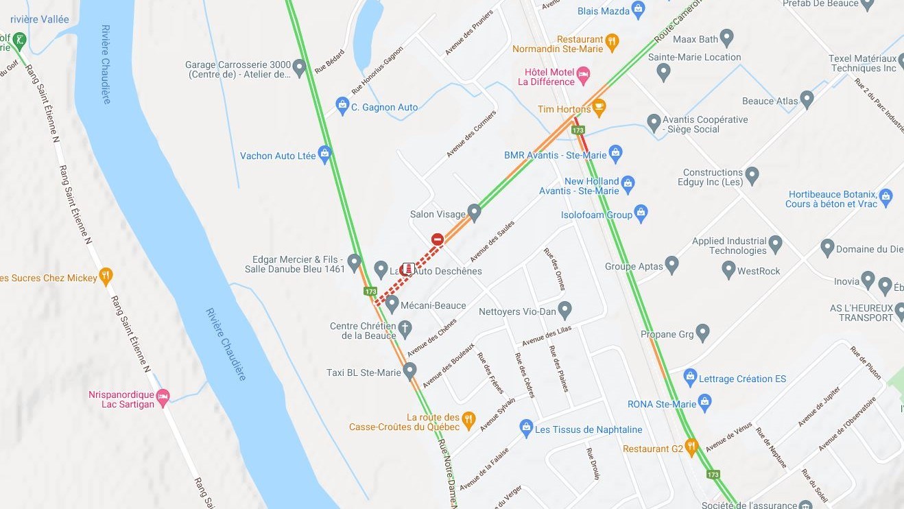 Des travaux sur la route Cameron à Sainte-Marie jusqu'au 15 juin