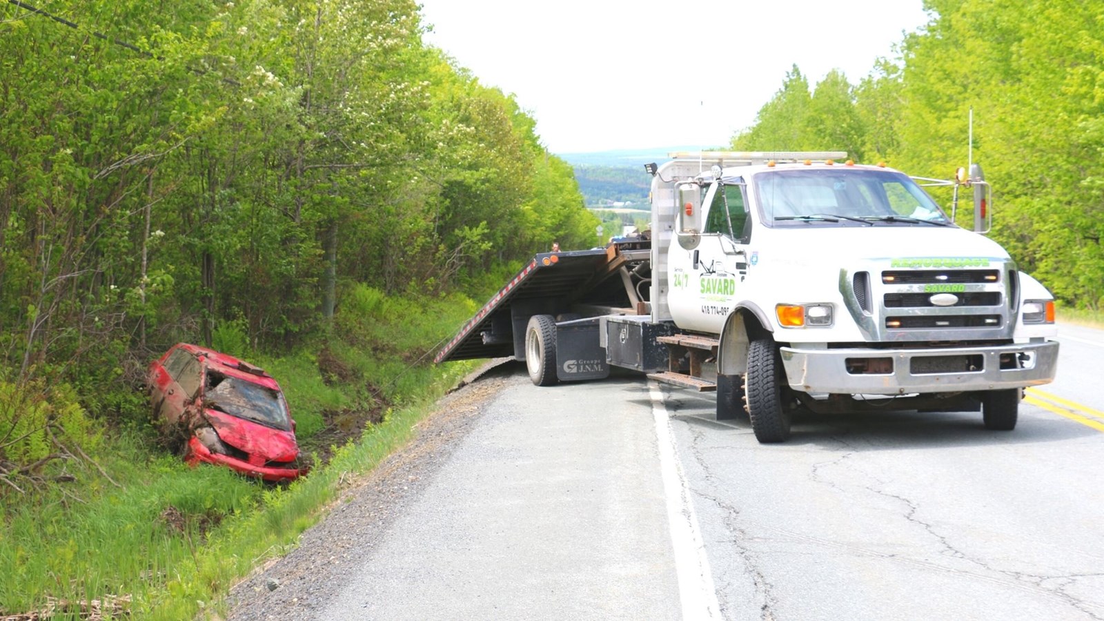Sortie de route sur la 271