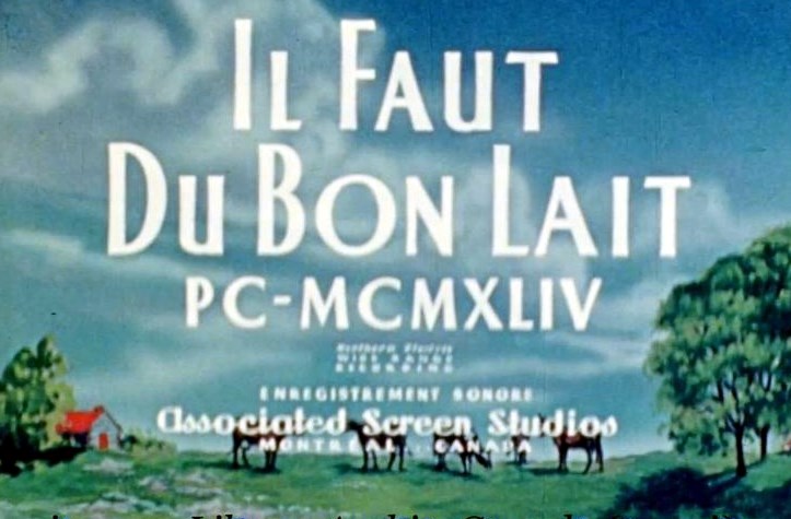 Normand DeLessard présente un documentaire sur la production du lait en 1948