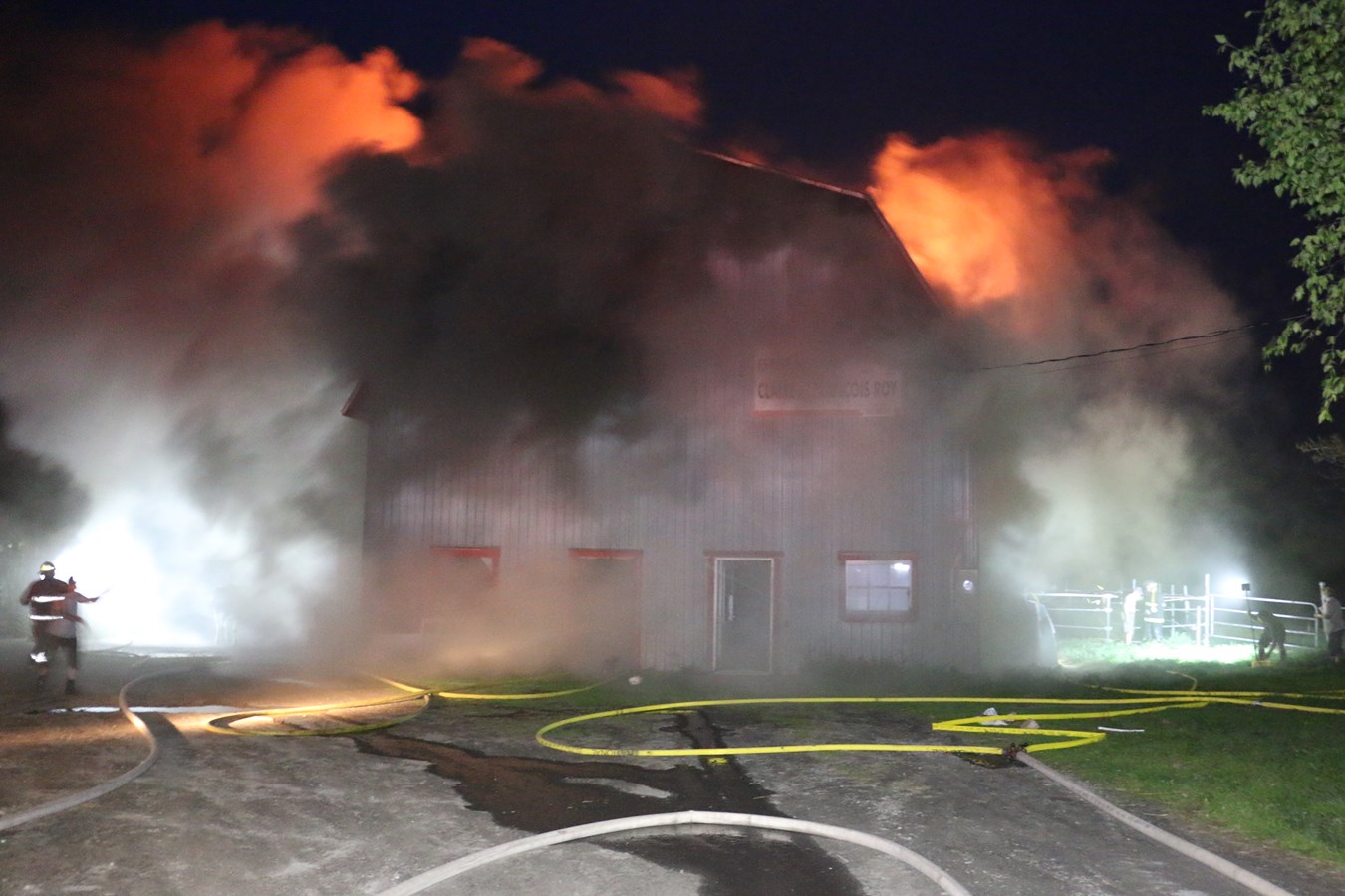 Ferme laitière rasée par les flammes: la majorité des animaux ont été sauvés