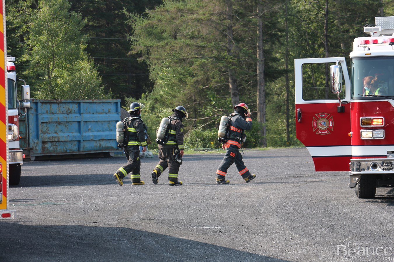 Début d'incendie chez Menuiserie des Pins