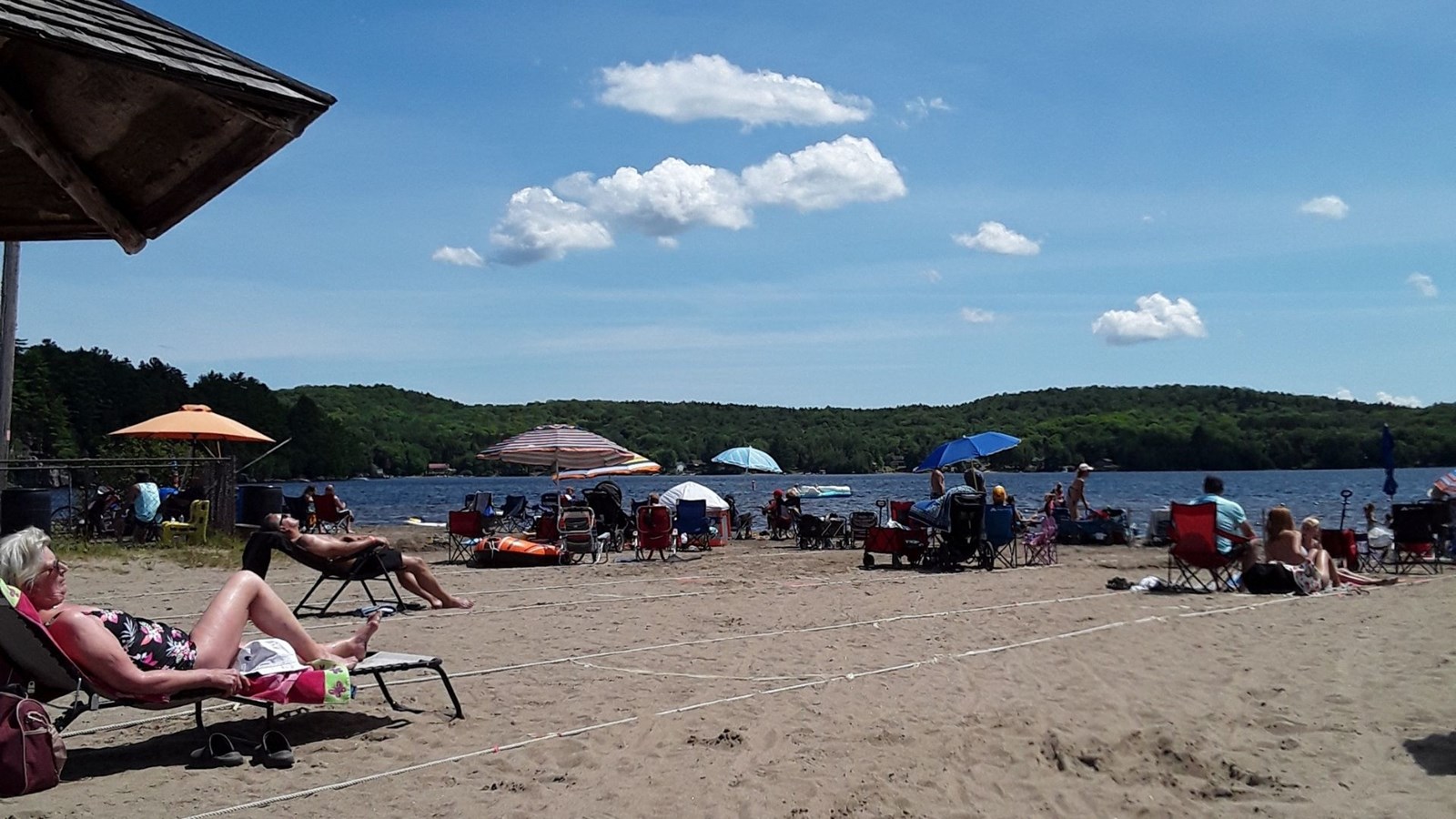 Plage au Lac Blanc dans Portneuf.