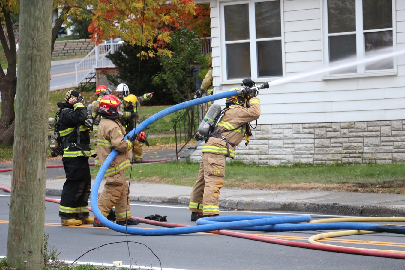 Sept personnes prises en charge par la croix rouge après l'incendie à Scott