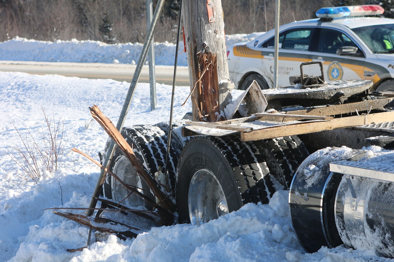 Collision sur la route 112 à Tring-Jonction