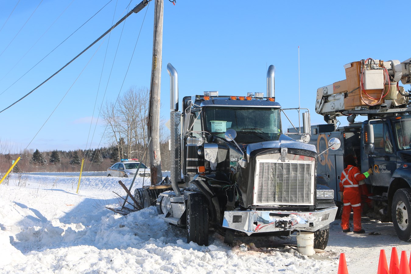Collision sur la route 112 à Tring-Jonction