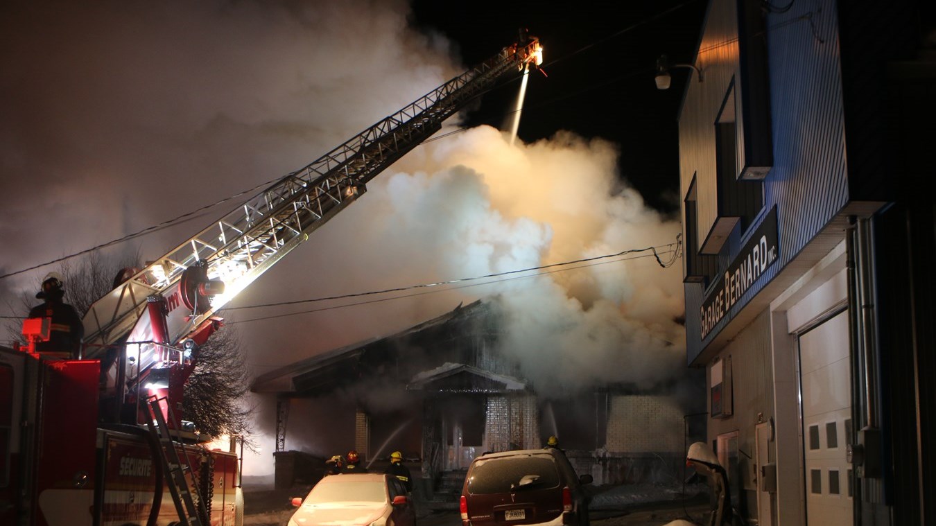 Maison rasée par les flammes à Sainte-Clotilde-de-Beauce