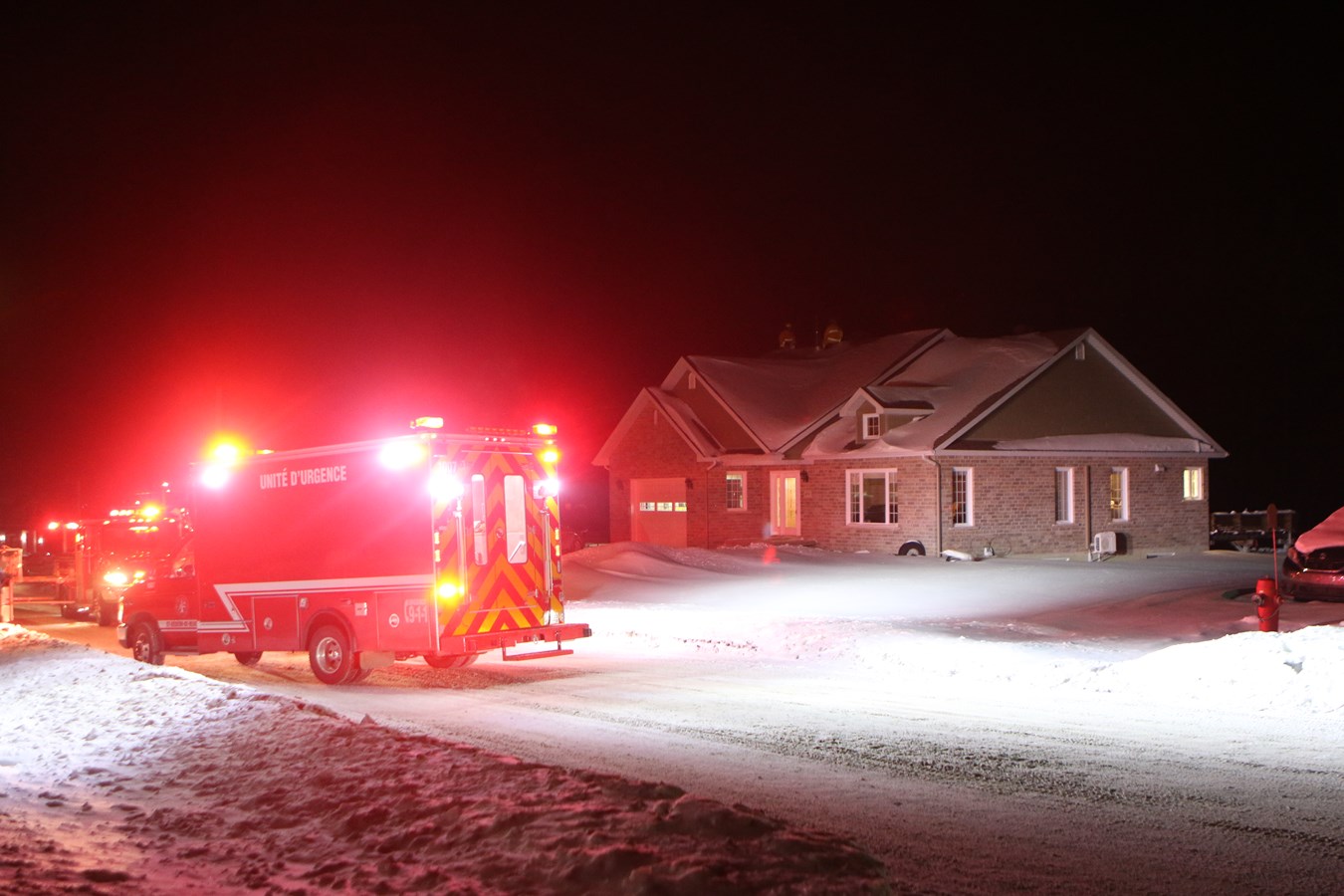 Feu de cheminée à Saint-Gédéon