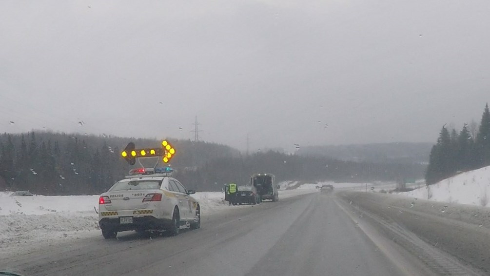Collision entre un autobus et une voiture à Saint-Georges