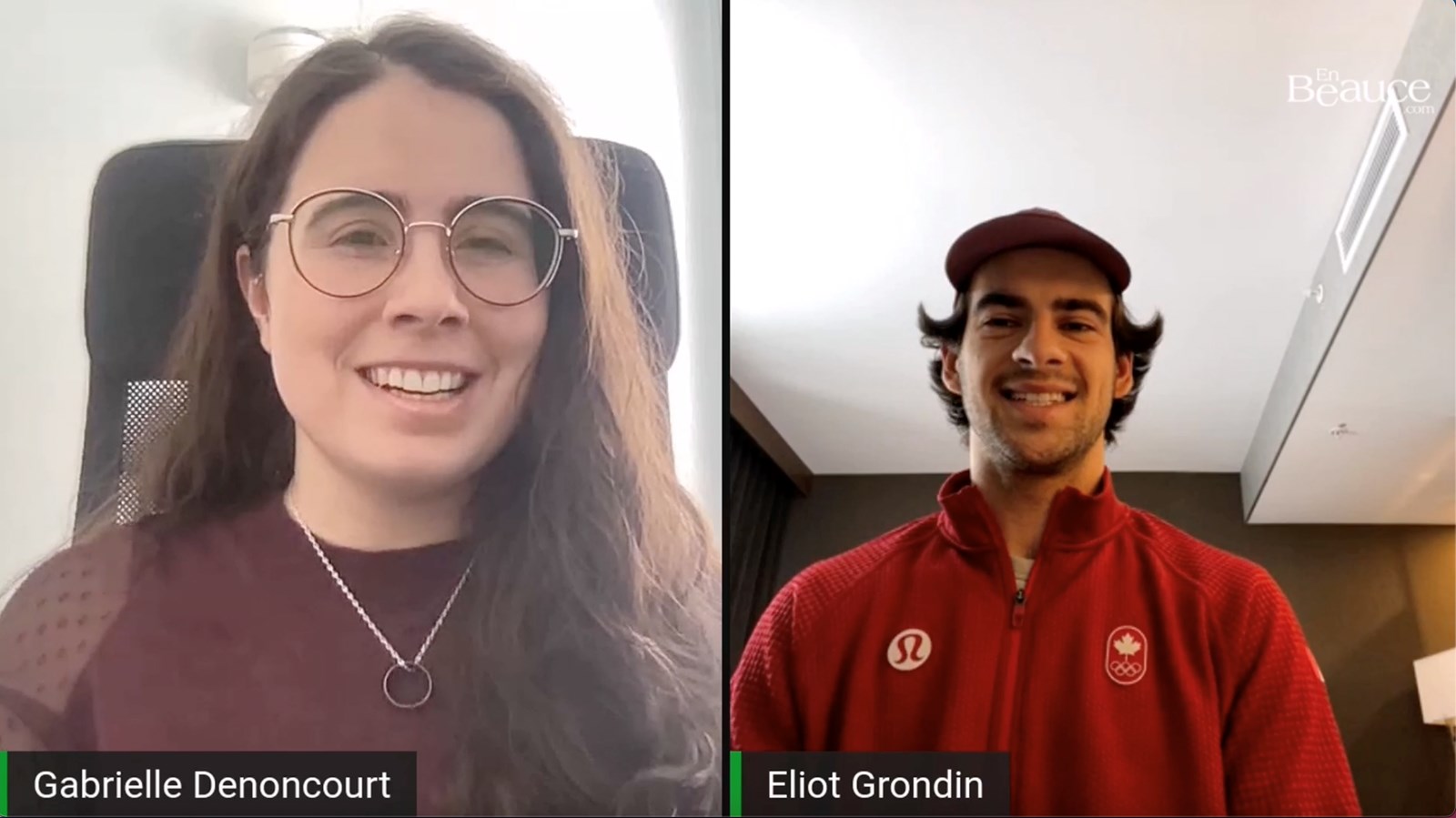 Une entrevue vidéo avec le nouveau médaillé olympique, Éliot Grondin
