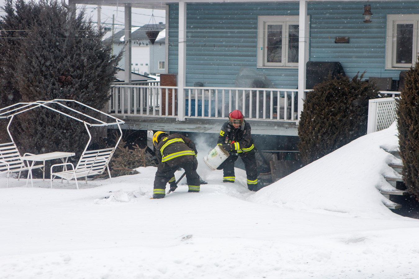 Feu de cheminée à Beauceville