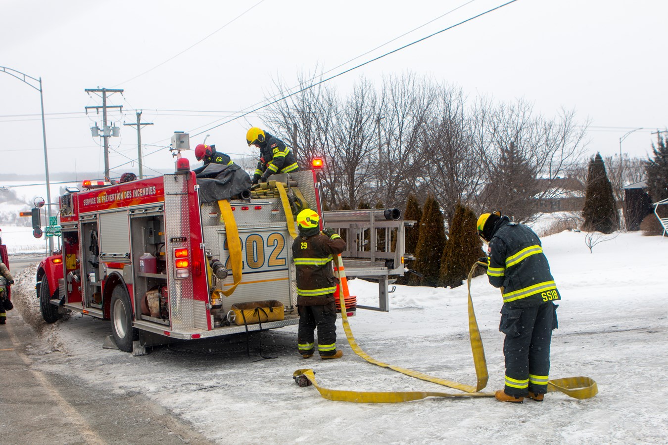 Feu de cheminée à Beauceville