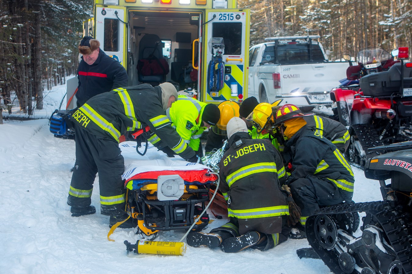 Deux blessés dans un accident de motoneige