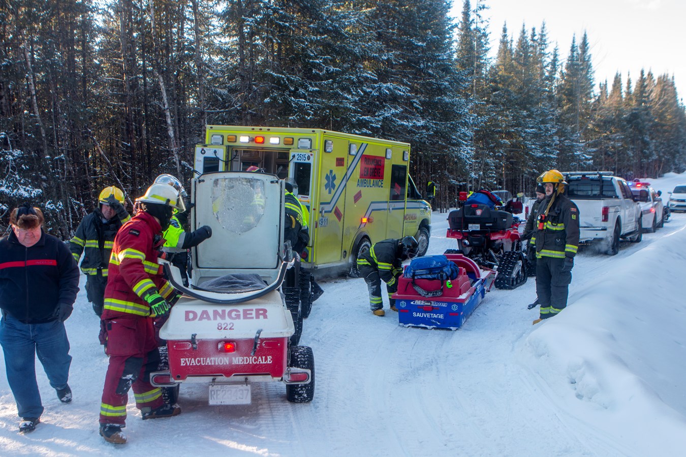 Deux blessés dans un accident de motoneige
