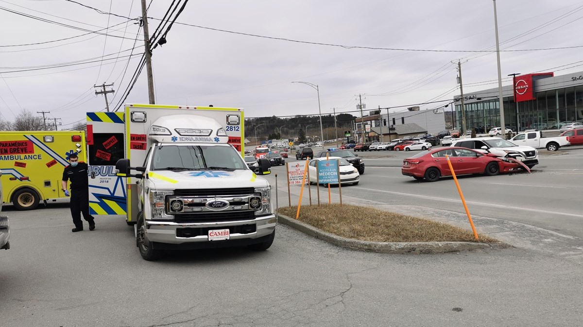 Un accident sur le boulevard Lacroix à Saint-Georges