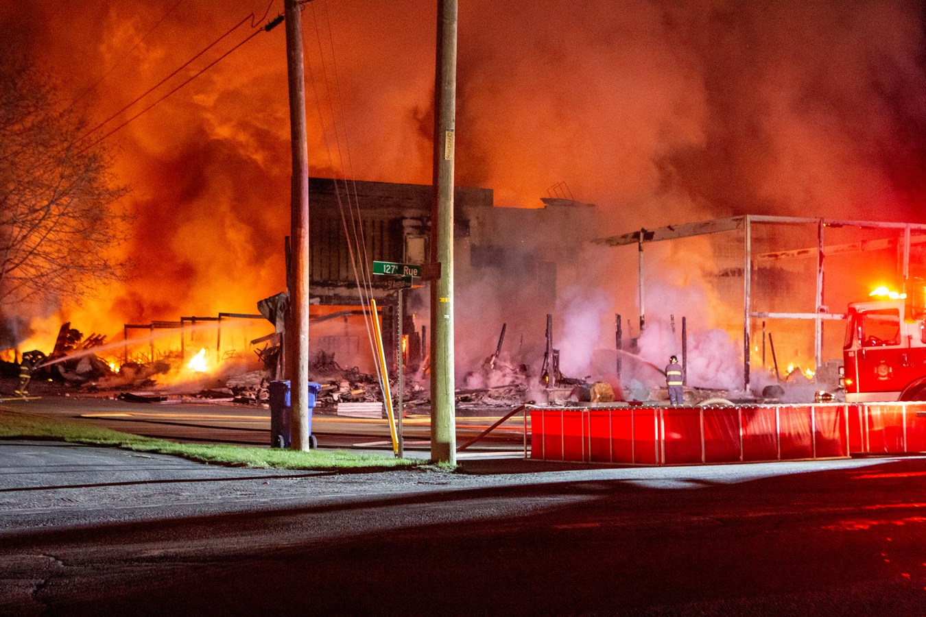 L'usine d'Abritek entièrement rasée par les flammes