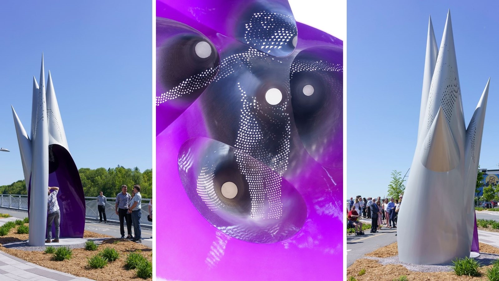 La sculpture d'Éric Lapointe inaugurée à Saint-Georges