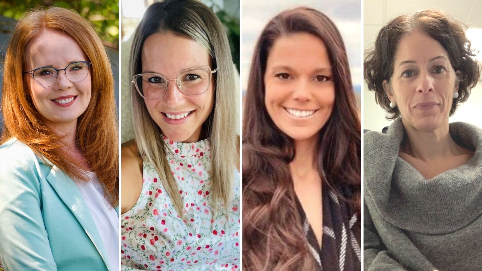 Quatre des neuf récipiendaires: Cynthia Boutin, Marie-Pier Boutin, Audrey Bergeron et Kathy Légaré.