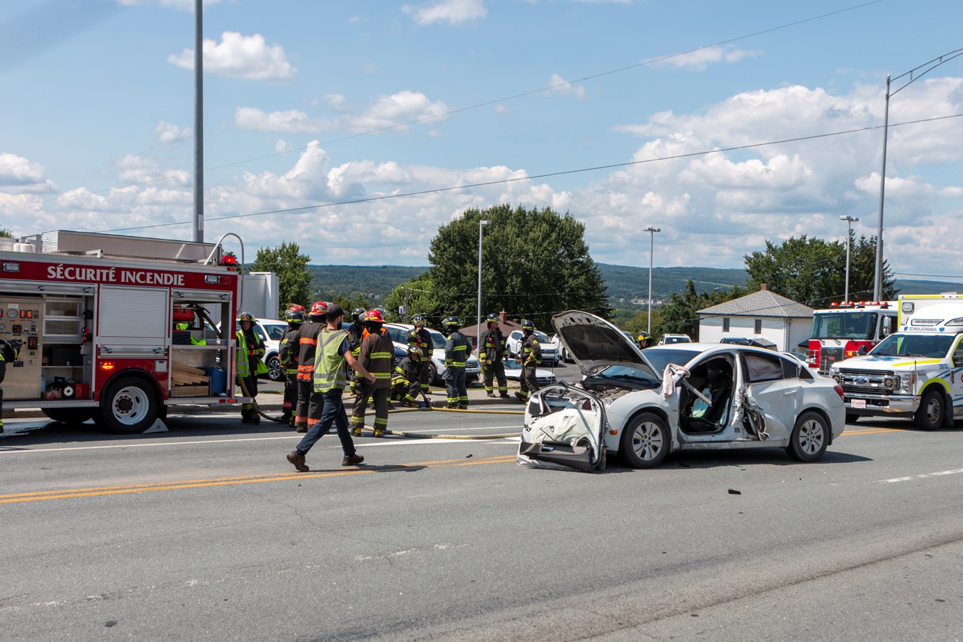 Collision sur le boulevard Lacroix 