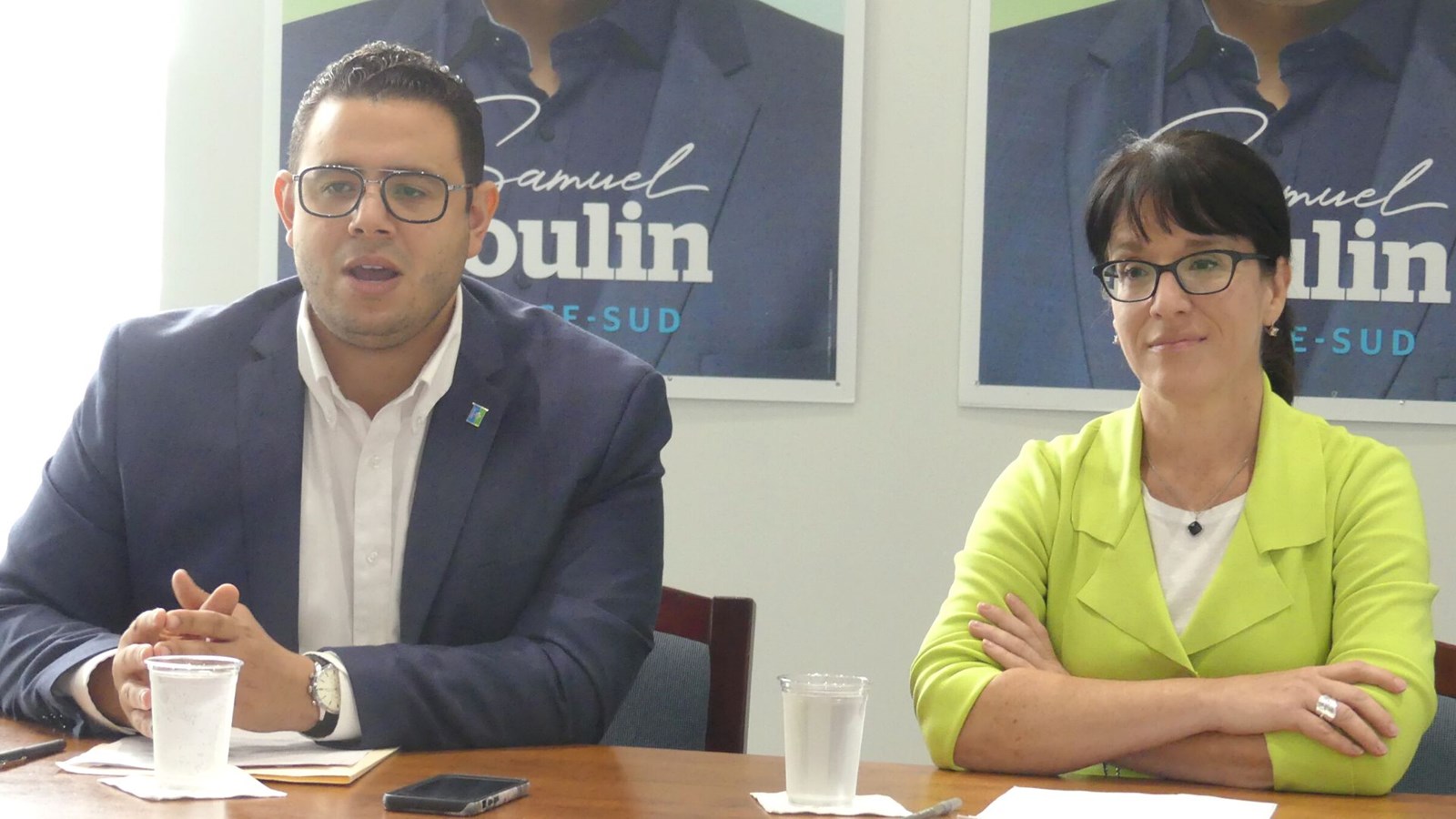 Samuel Poulin et Sonia LeBel.