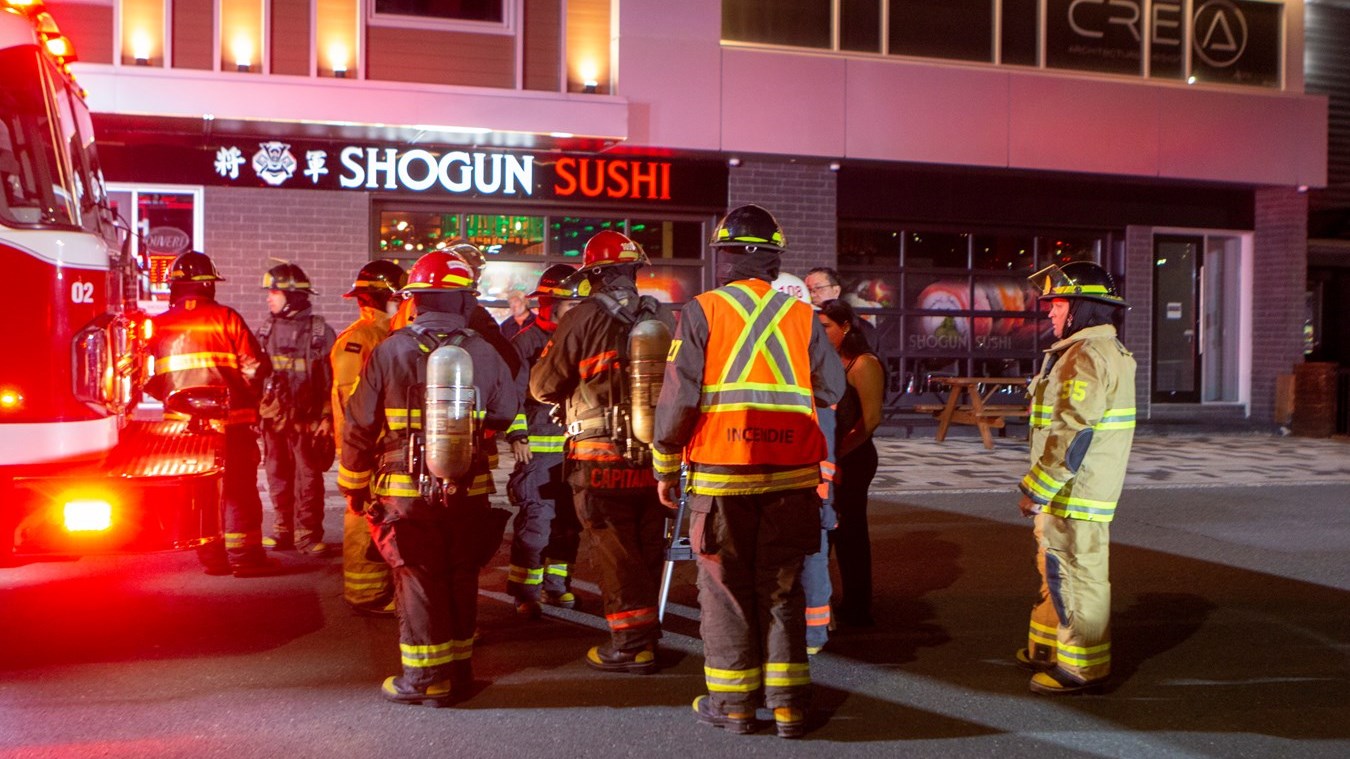 Courte intervention des pompiers au resto Shogun Sushi