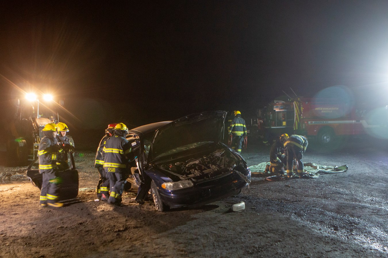 Les pompiers de Beauceville s'entraînent pour mieux intervenir