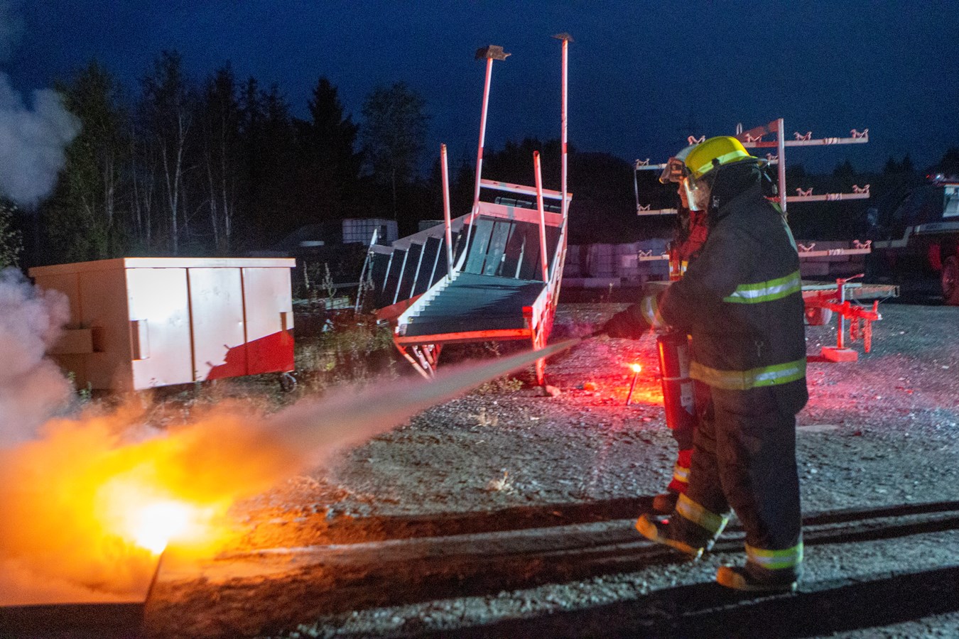 Les pompiers de Beauceville s'entraînent pour mieux intervenir