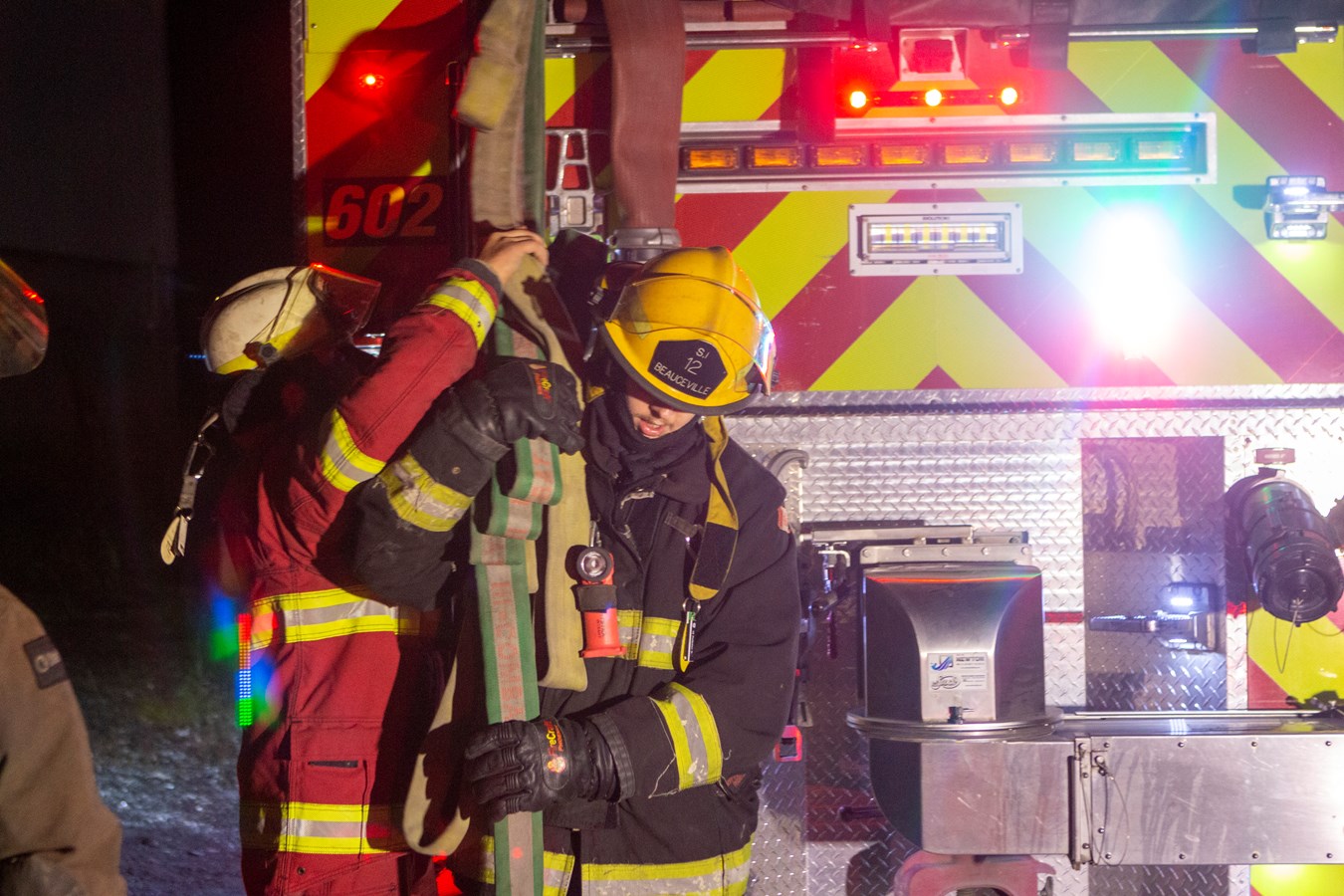 Les pompiers de Beauceville s'entraînent pour mieux intervenir