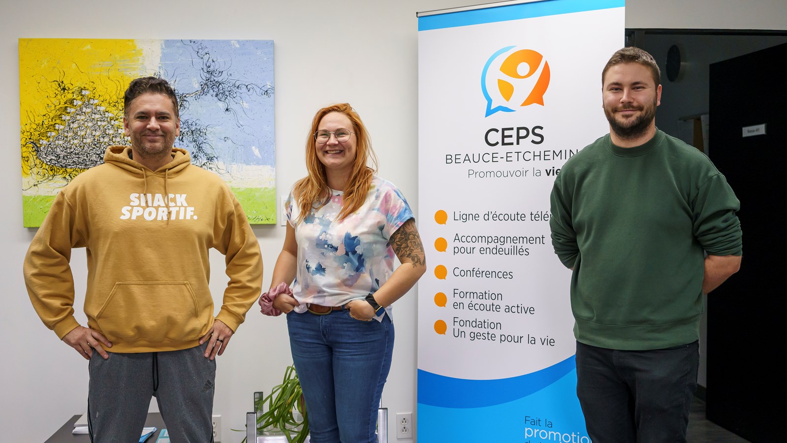 Félix Nunez, directeur général, accompagné de Sarah Veilleux, adjointe de direction, et François Provost, coordonateur.
