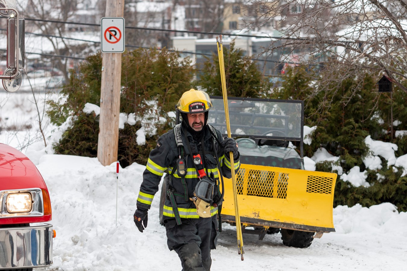 Feu de cheminée à Beauceville
