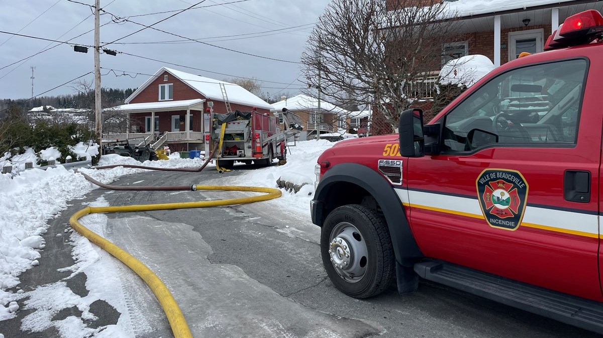 Feu de cheminée à Beauceville