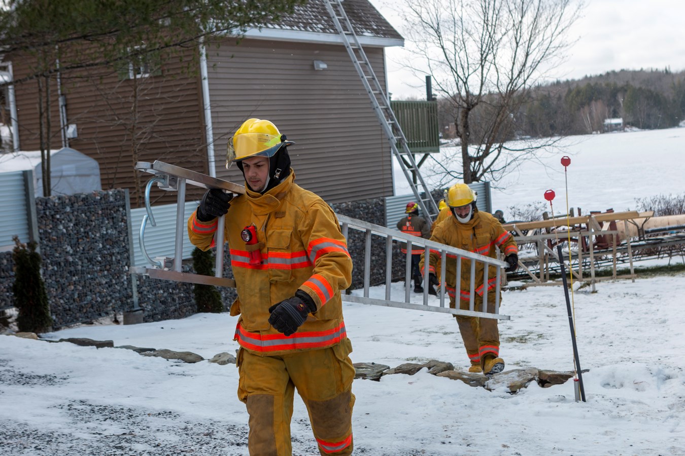 Feu de cheminée à Saint-Benoît-Labre