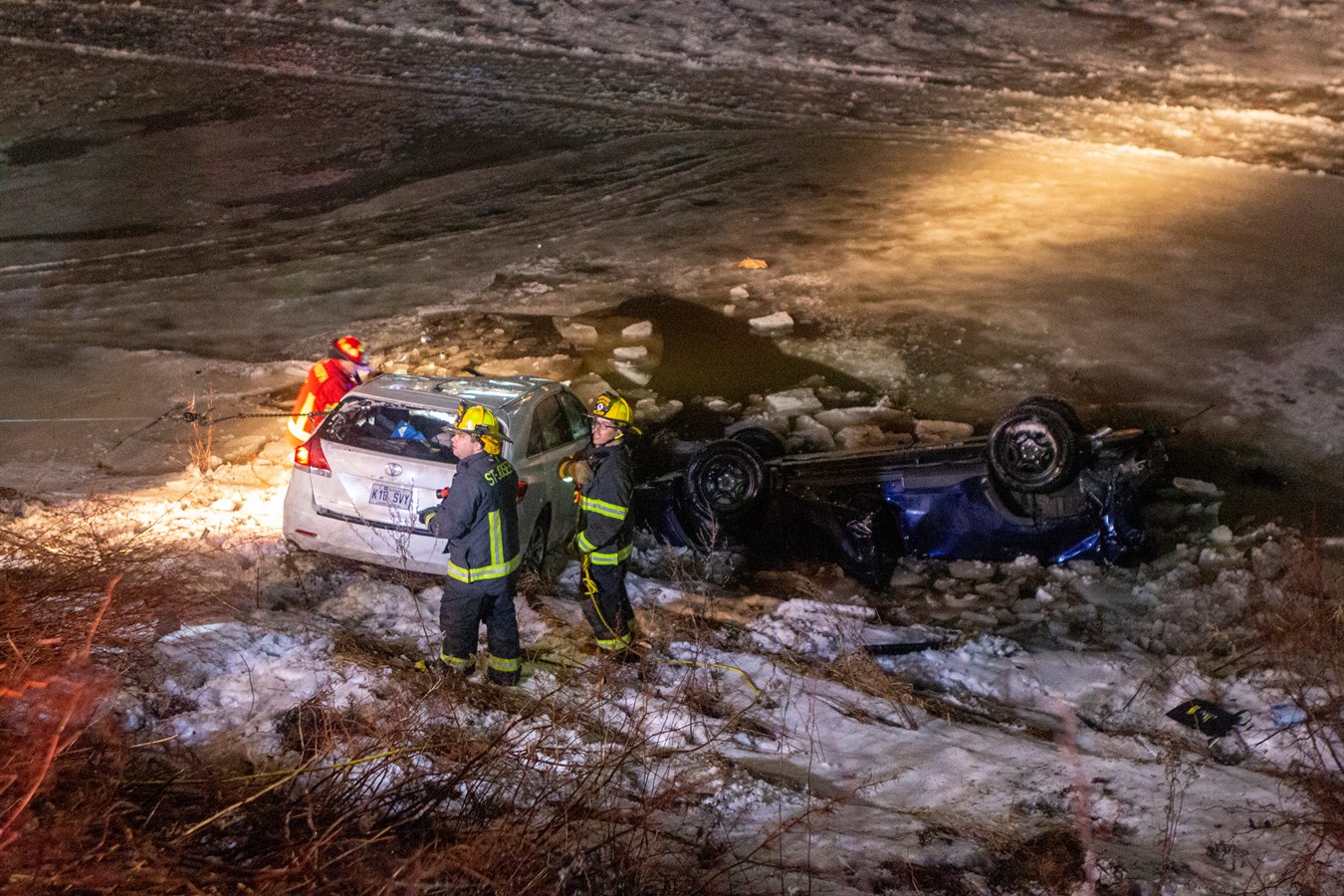 Voitures dans la rivière Chaudière : le conducteur en état d’ébriété
