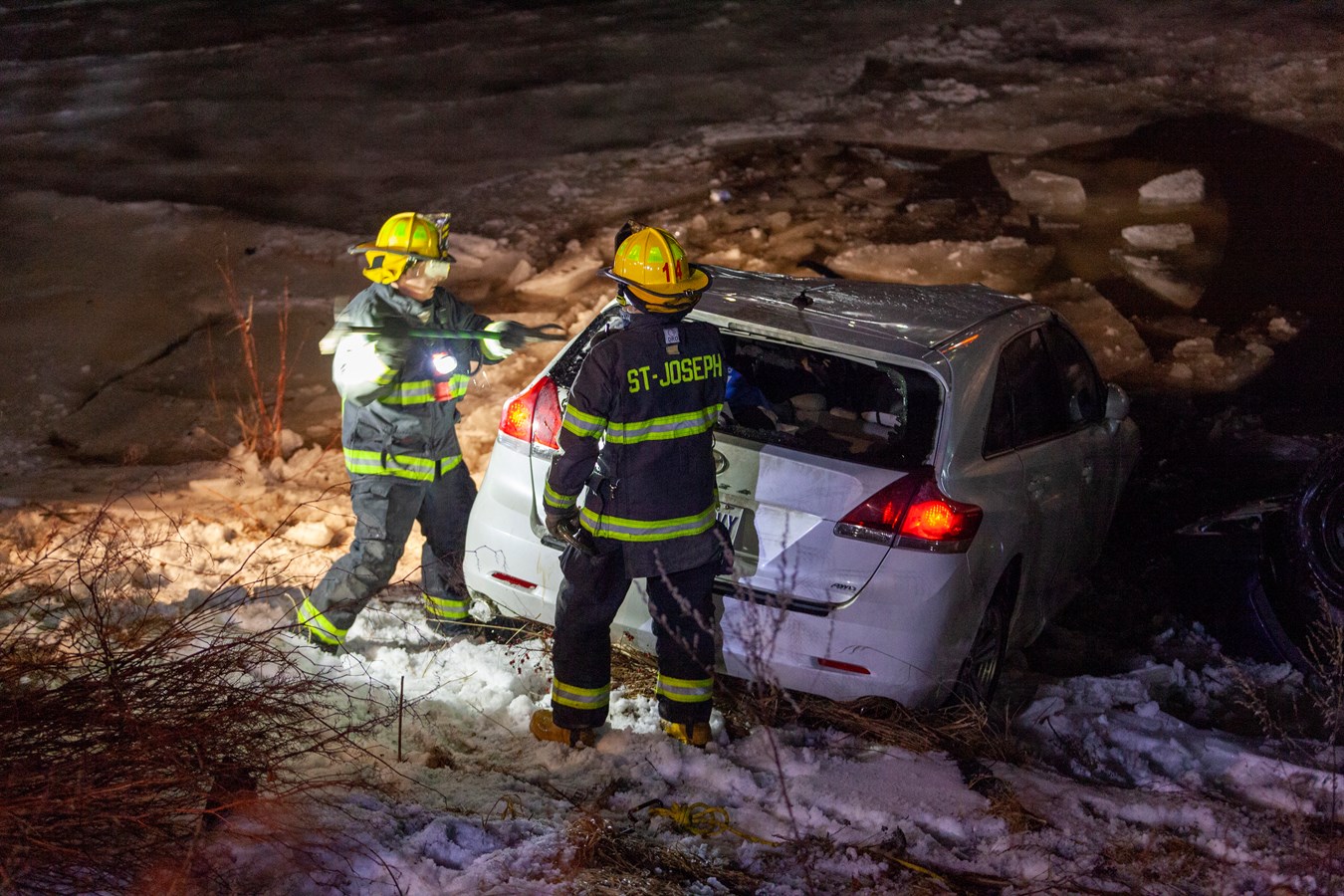 Voitures dans la rivière Chaudière : le conducteur en état d’ébriété