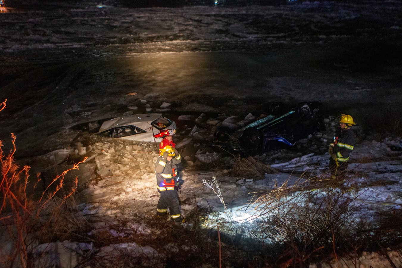Voitures dans la rivière Chaudière : le conducteur en état d’ébriété
