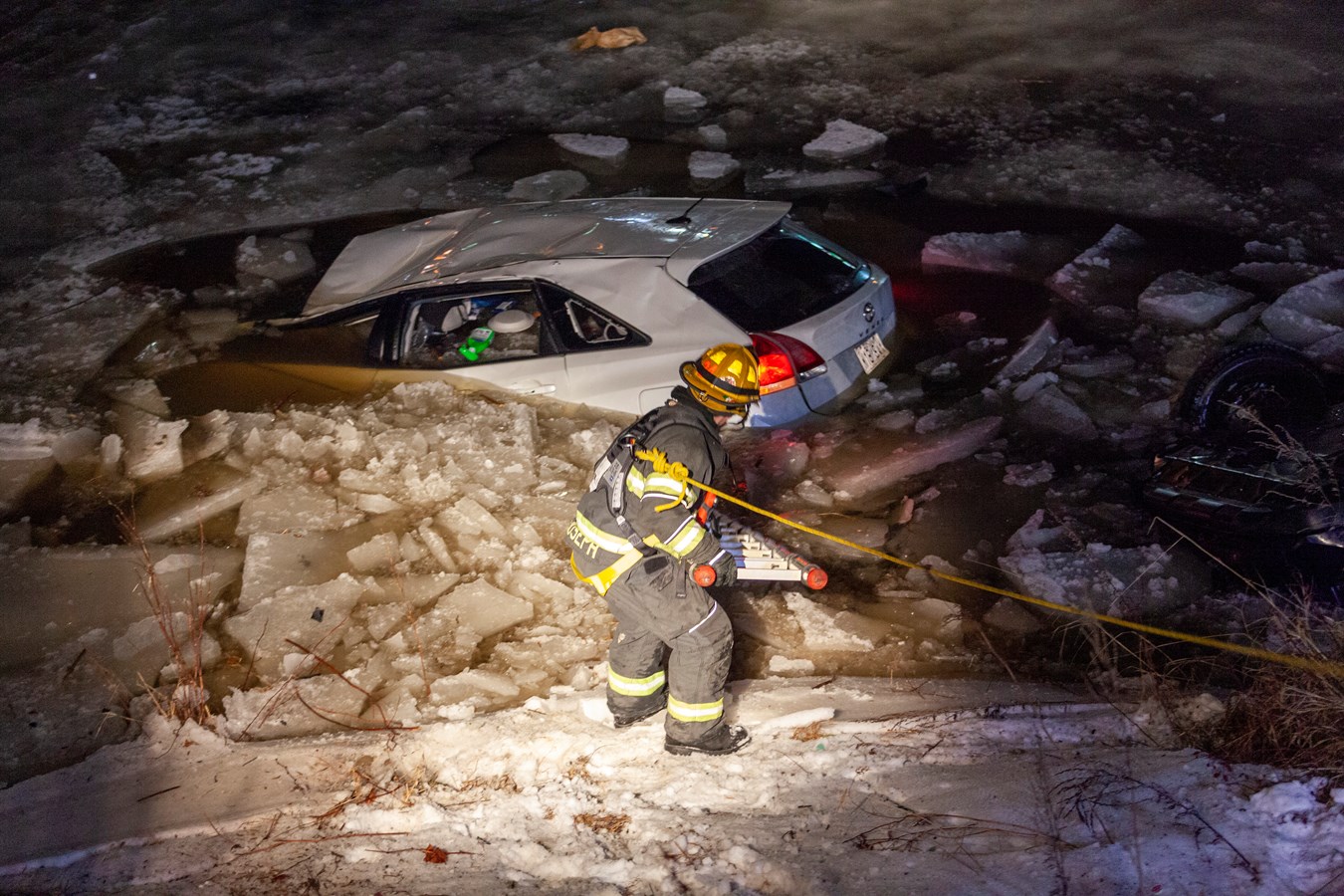 Voitures dans la rivière Chaudière : le conducteur en état d’ébriété