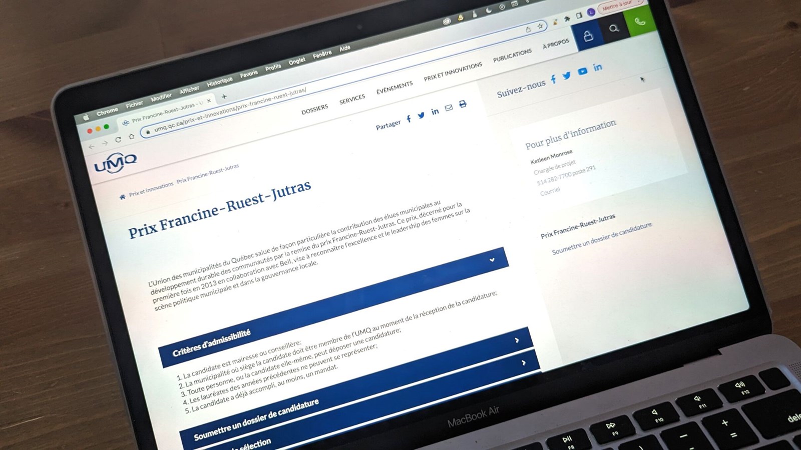 L’appel de candidatures du Prix Francine-Ruest-Jutras est lancé