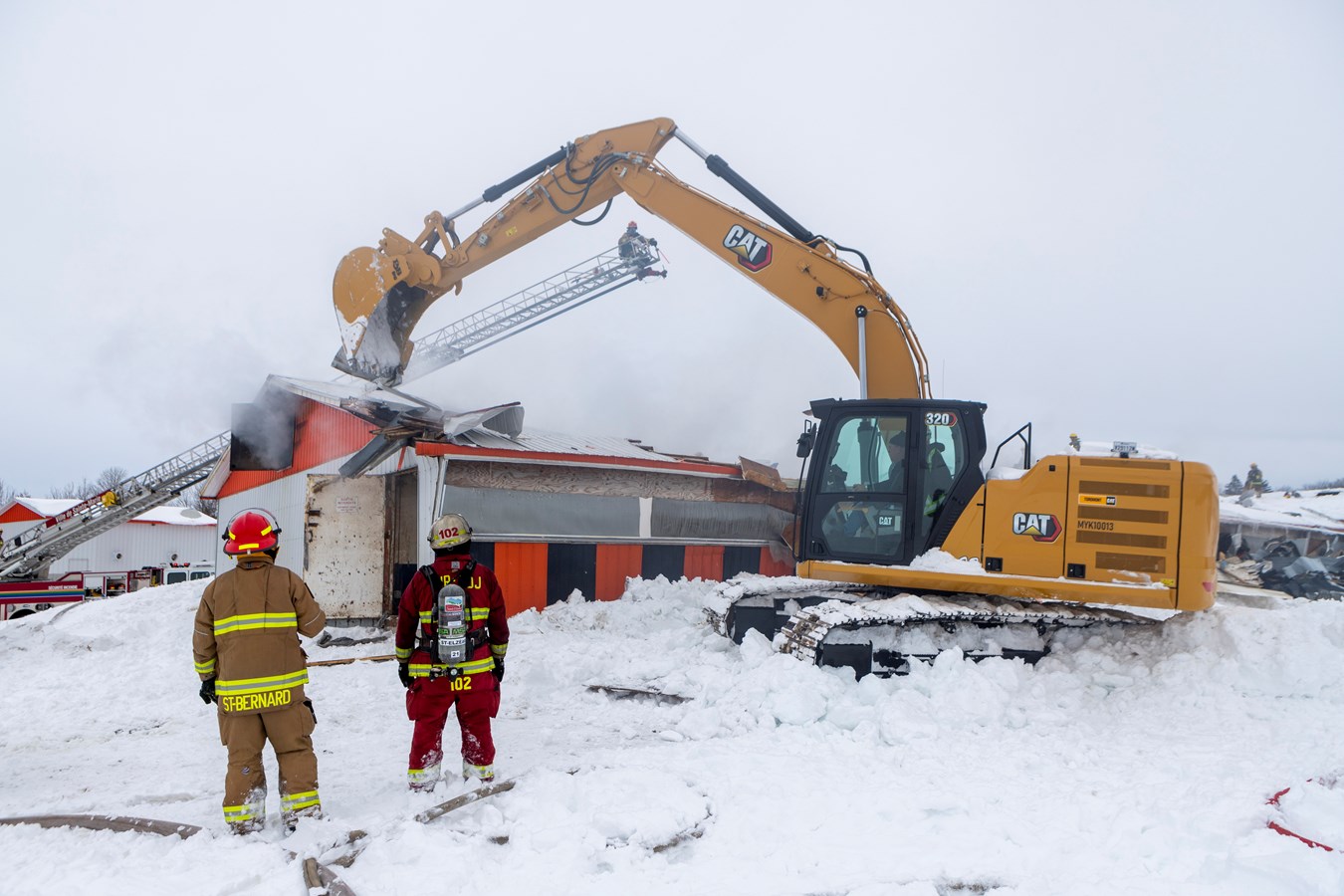 Incendie dans une ferme porcine de Saint-Elzéar