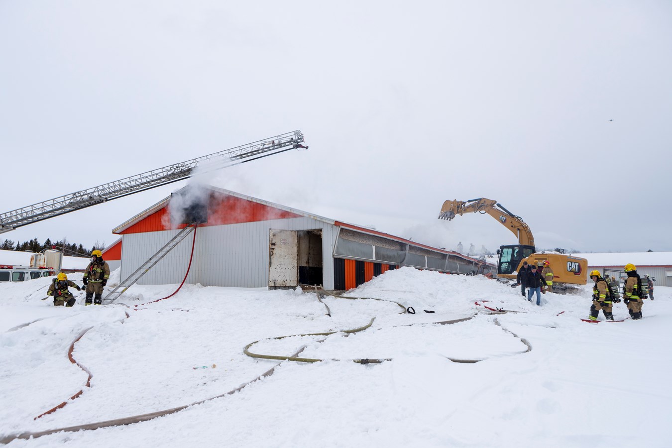 Incendie dans une ferme porcine de Saint-Elzéar