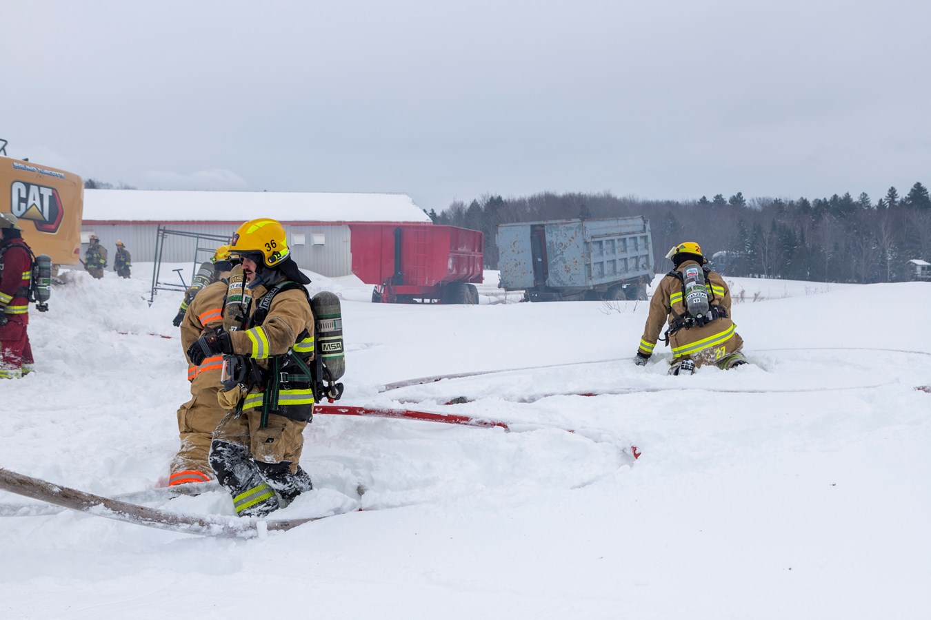 Incendie dans une ferme porcine de Saint-Elzéar