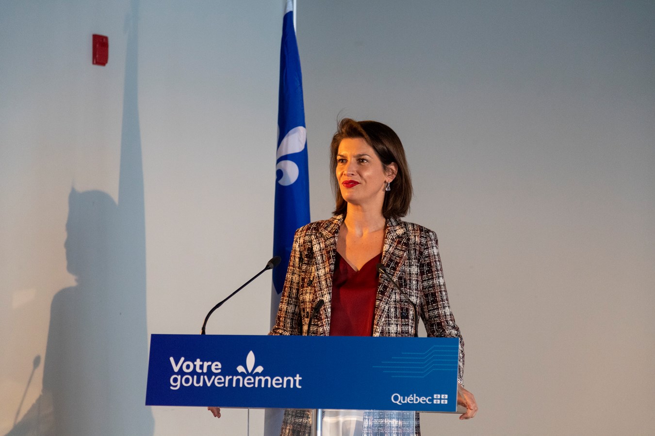 La vice-première ministre et ministre des Transports et de la Mobilité durable, Geneviève Guilbault