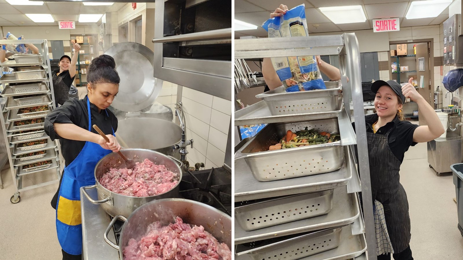 Philippe Le Meur et ses étudiants cuisinent 2 000 repas pour Moisson Beauce