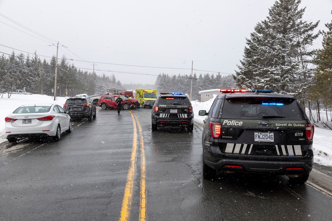 Accident impliquant deux véhicules sur la route 269 à Saint-Martin