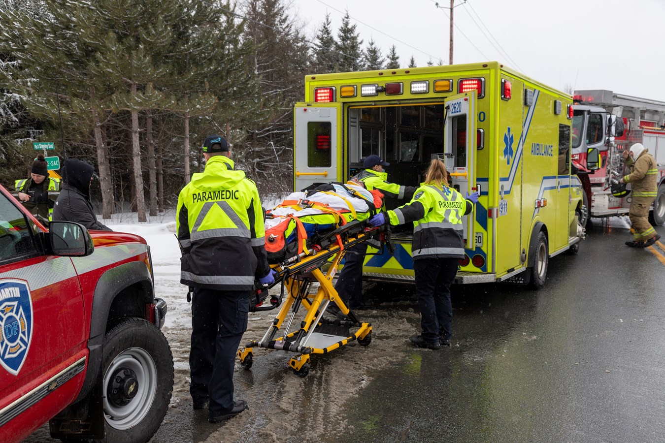 Accident impliquant deux véhicules sur la route 269 à Saint-Martin
