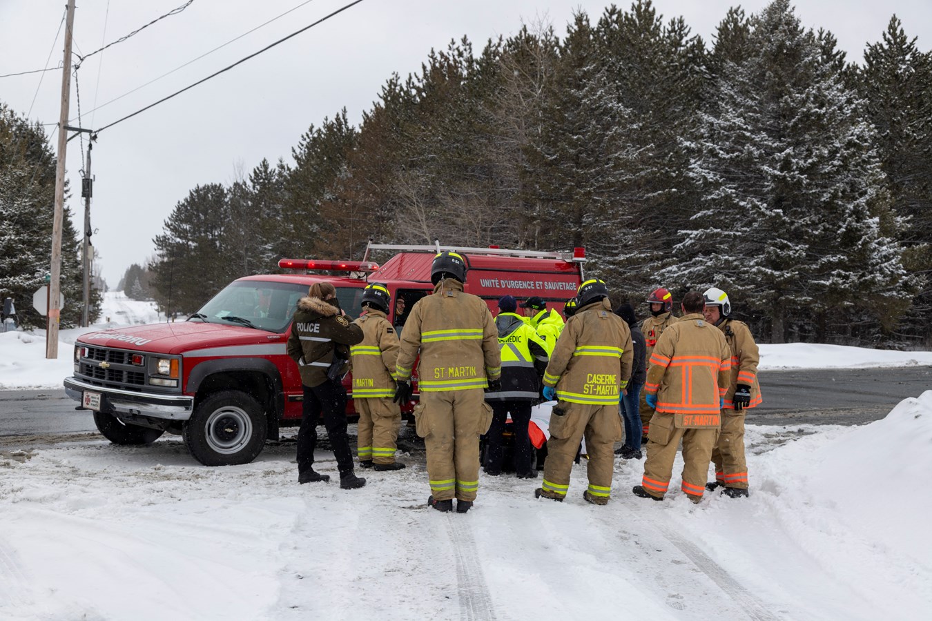 Accident impliquant deux véhicules sur la route 269 à Saint-Martin
